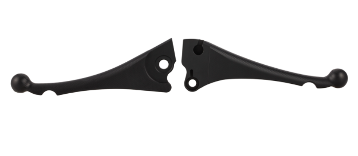 Sporthebel Set Bremse "Shorty 3D" links/rechts für Vespa LX/​LXV/​S/​Primavera/​Sprint, schwarz matt