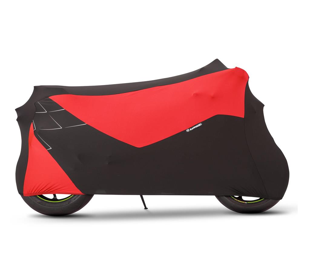 Motorradabdeckplane rot/schwarz Original Kawasaki