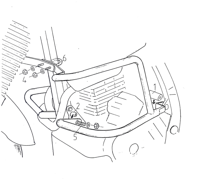 Motorschutzbügel schwarz für Honda NX 650 Dominator (88-94) Hepco & Becker