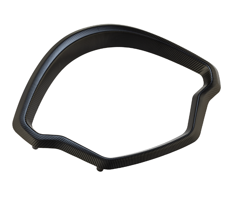Zierring Tachometer für Vespa GTS/​GTS Super 125/​300ccm (`22-), Alu, schwarz eloxiert