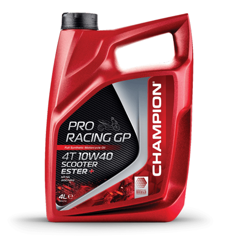 CHAMPION®  Proracing GP 4T 10W-40 SCOOTER ESTER + Vollsynthetisches Motoröl - 4 Liter