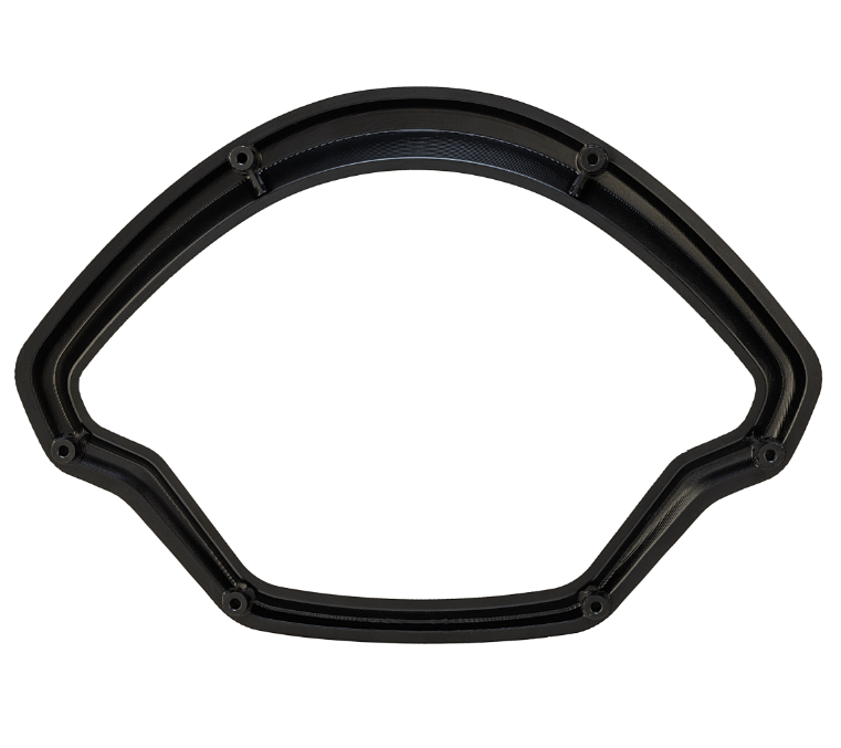 Zierring Tachometer für Vespa GTS/​GTS Super 125/​300ccm (`22-), Alu, schwarz eloxiert