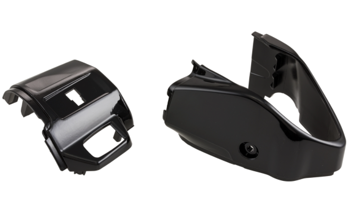 Abdeckung Schaltereinheit, rechts/links, vorne/hinten für Vespa Primavera/​Sprint, schwarz glänzend