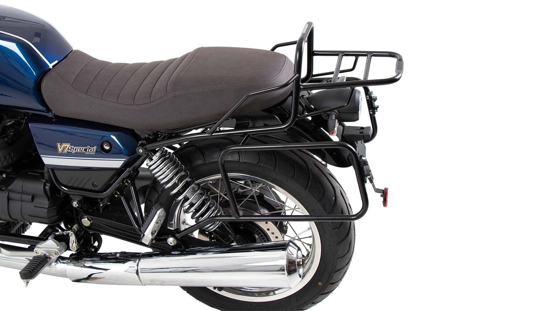 Rohrgepäckbrücke Topcase-Träger schwarz für Moto Guzzi V7 850 Special/Stone/Centenario (21-24)
