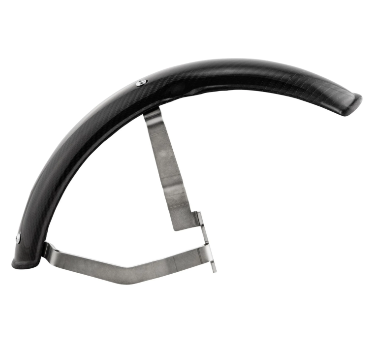 Kotflügel 2.0 Garelli EVO II für Vespa PX 80-200ccm, Carbon klar, Halter Edelstahl