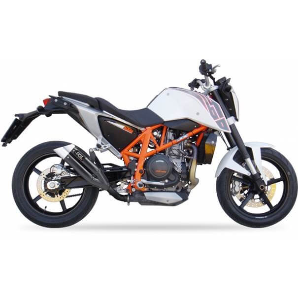 IXIL Hyperlow black XL Endtopf KTM Duke 690, Edelstahl, Dualexit, E-geprüft