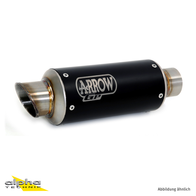 ARROW Racing-Auspuff DARK GP2 für Kawasaki Ninja 300 2013- aus Edelstahl