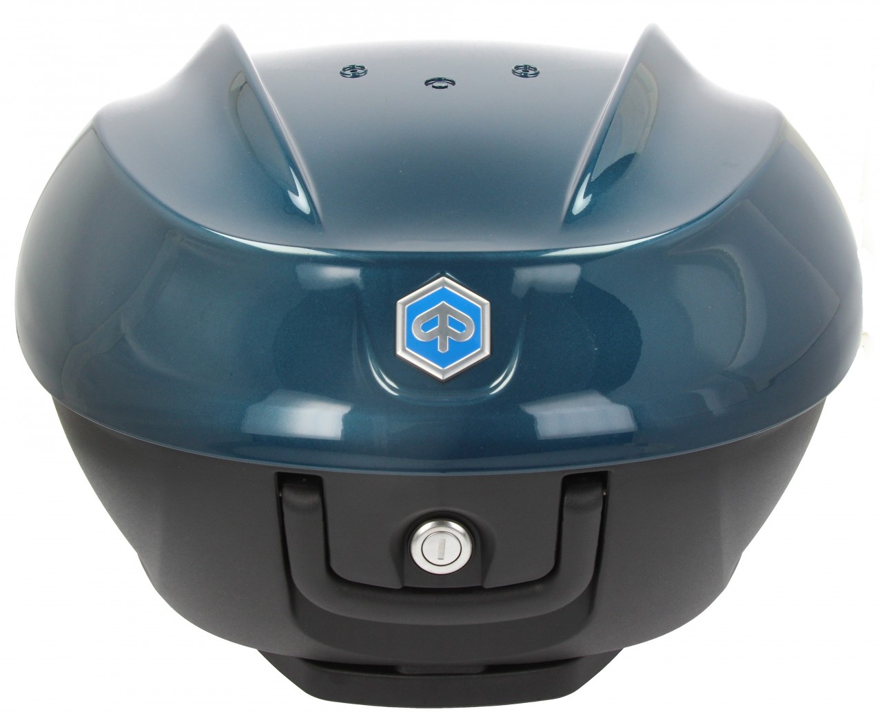 Top Case Kit 36 l. Blau Oxygen B12 Original Piaggio für Beverly HPE (inkl. Halteplatte)