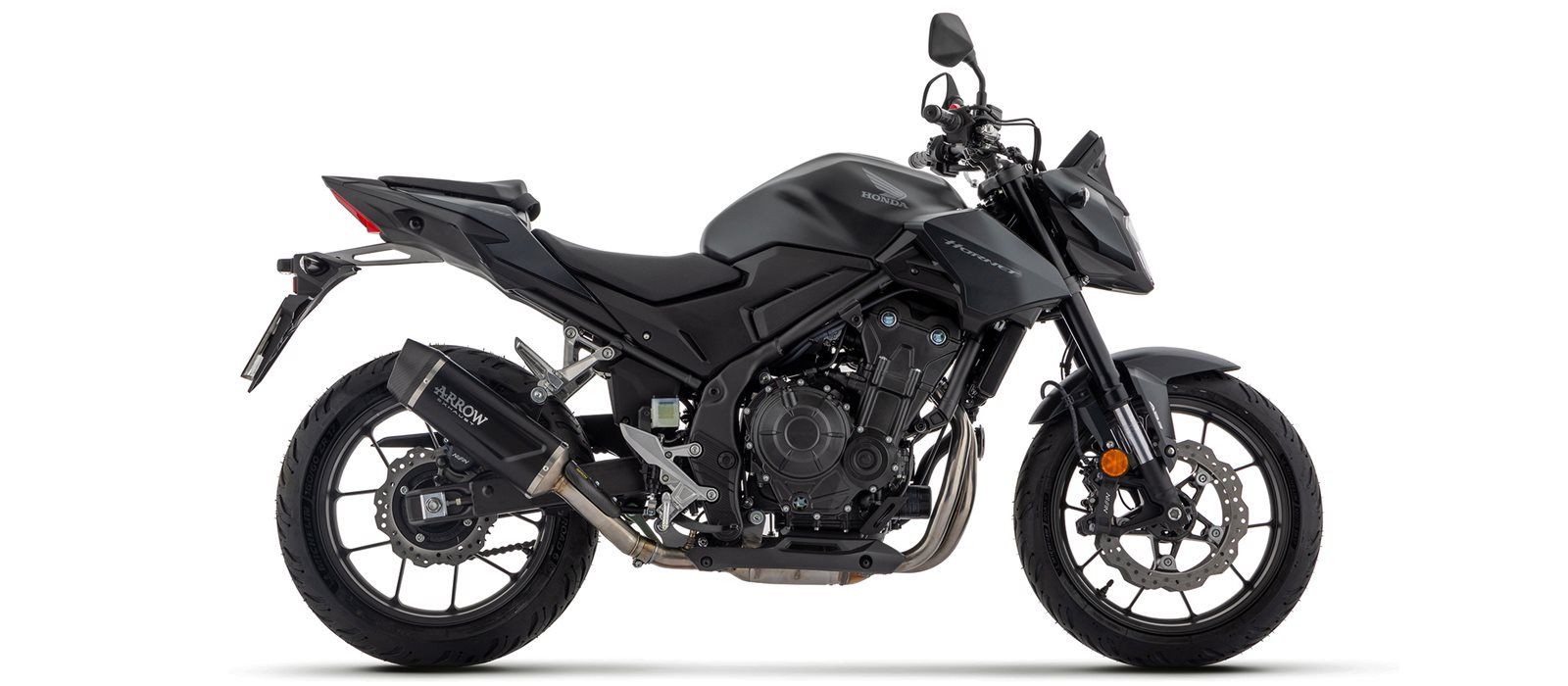 ARROW Auspuff INDY RACE EVO Aluminium schwarz für Honda NX500 / CB500 Hornet (24-)