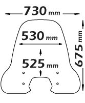 Windschild Medium klar für Vespa Sprint - Isotta