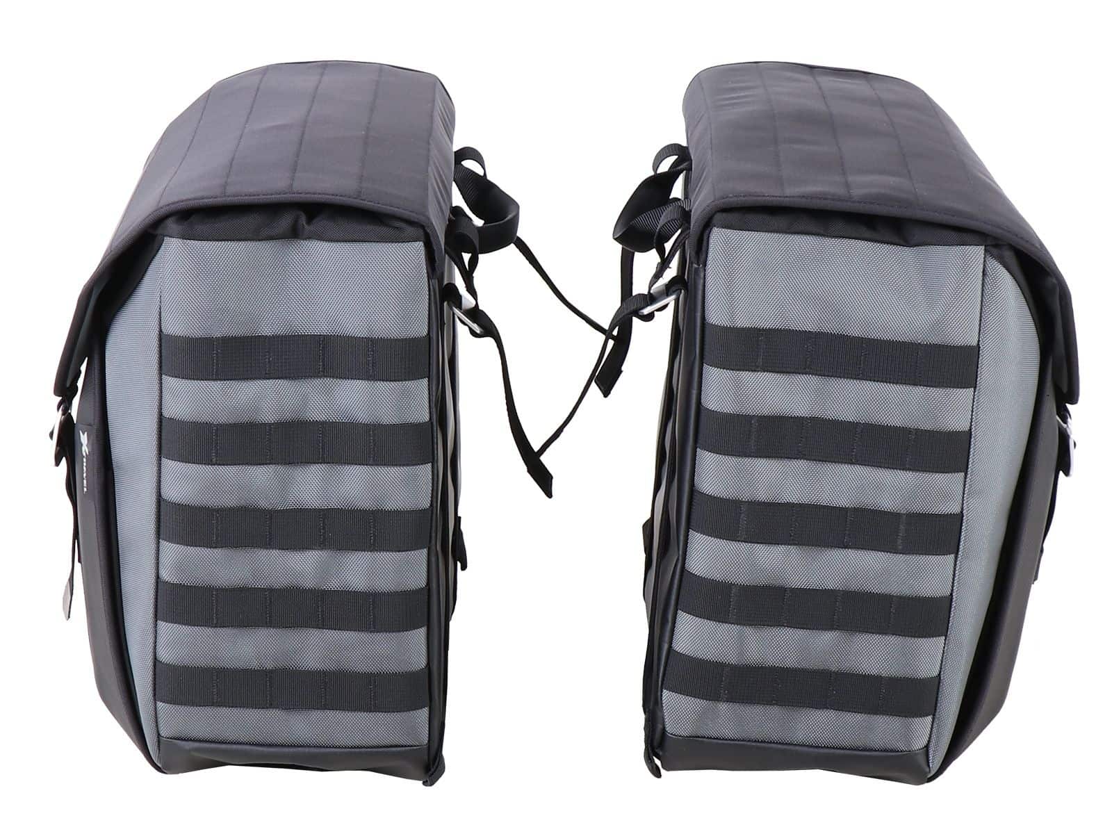 Seitentaschensatz Xtravel Basic inkl. 2x Universaladapterplatte für Rohrseitenkofferträger