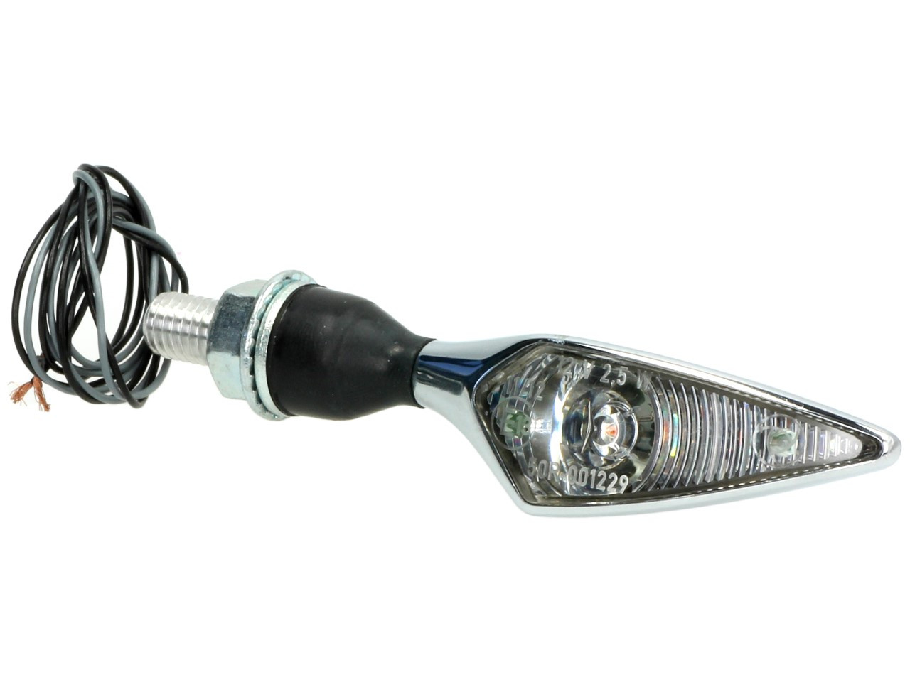Kellermann Blinker, Rhombus, Stahl, LED, VL/HR, 12 V, chrom glänzend, M8x20, E-geprüft