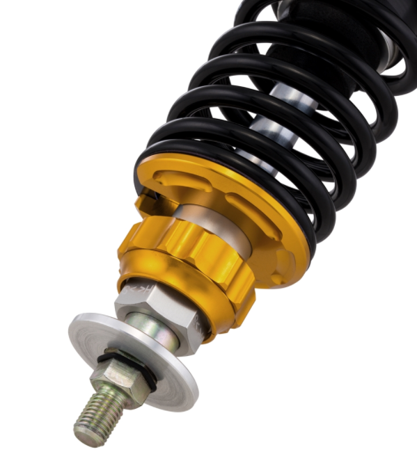 Stoßdämpfer "Black Edition", vorne für Vespa Primavera/​Sprint 50 -150ccm ('17-), silber/orange/schw