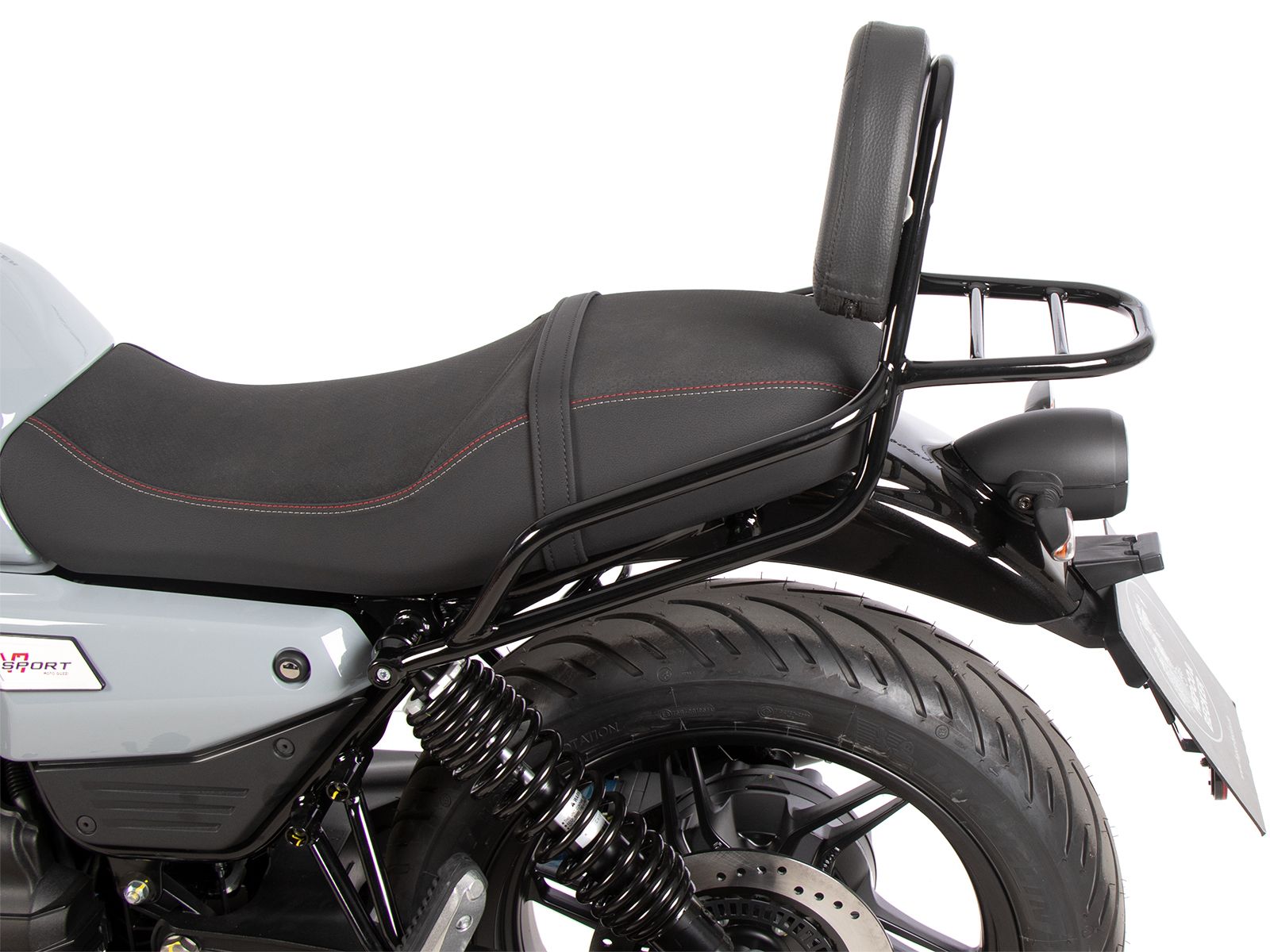 Sissybar mit Gepäckträger schwarz für Moto Guzzi V7 850 Sport (25-) Hepco & Becker