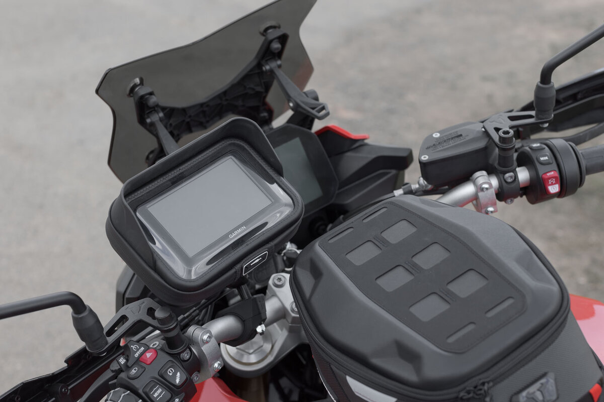 SW-Motech Navi-Halterung Kit T-Lock mit Navi Case für Ducati Multistrada 1200 /S /Enduro