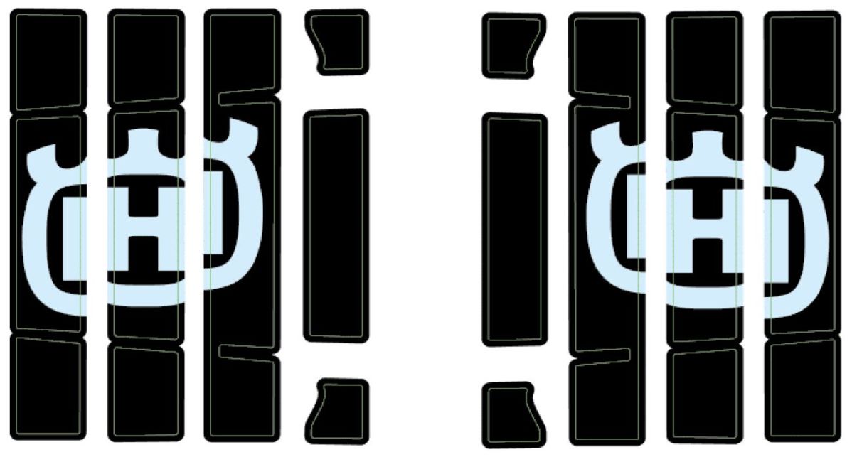 Kühlerschutzgitter-Aufkleberkit für Husqvarna FS 450 Original