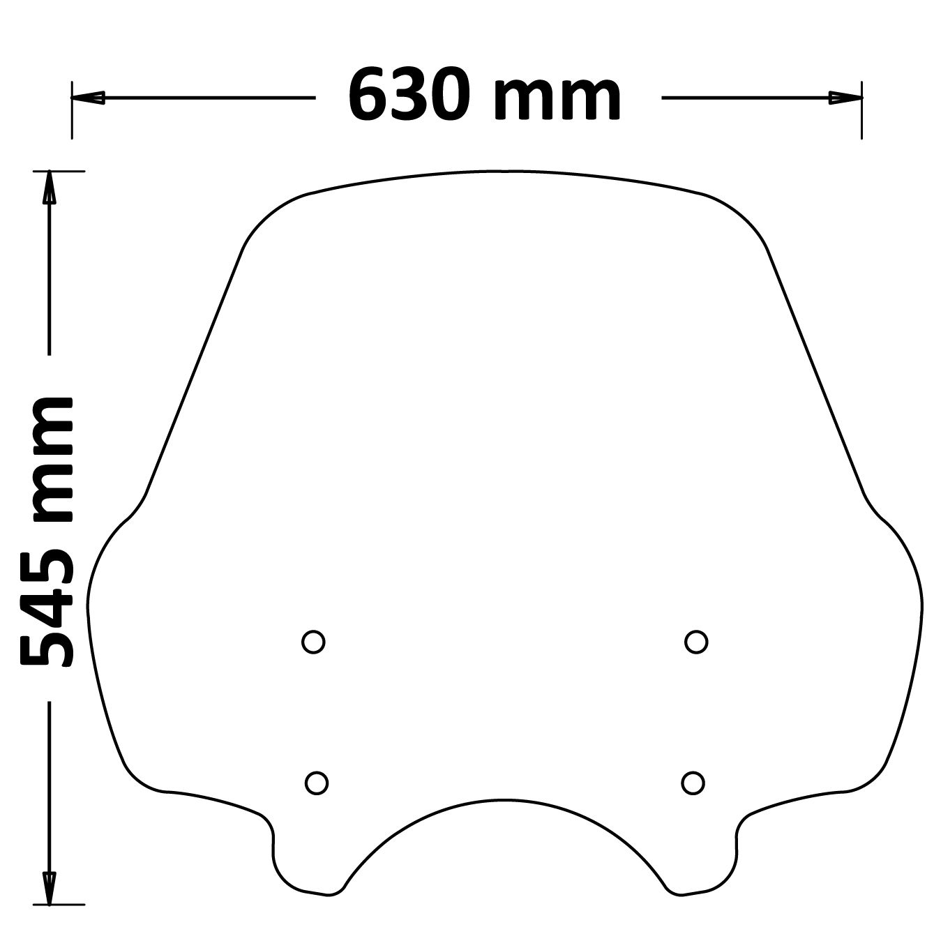 Hohes Windschild klar für Moto Guzzi Audace (17-20)