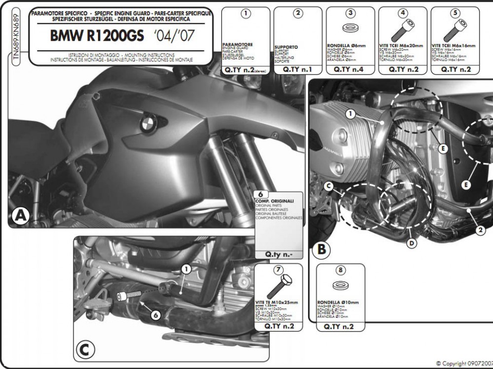 Givi BMW R1200GS Spezifischer Sturzbügel