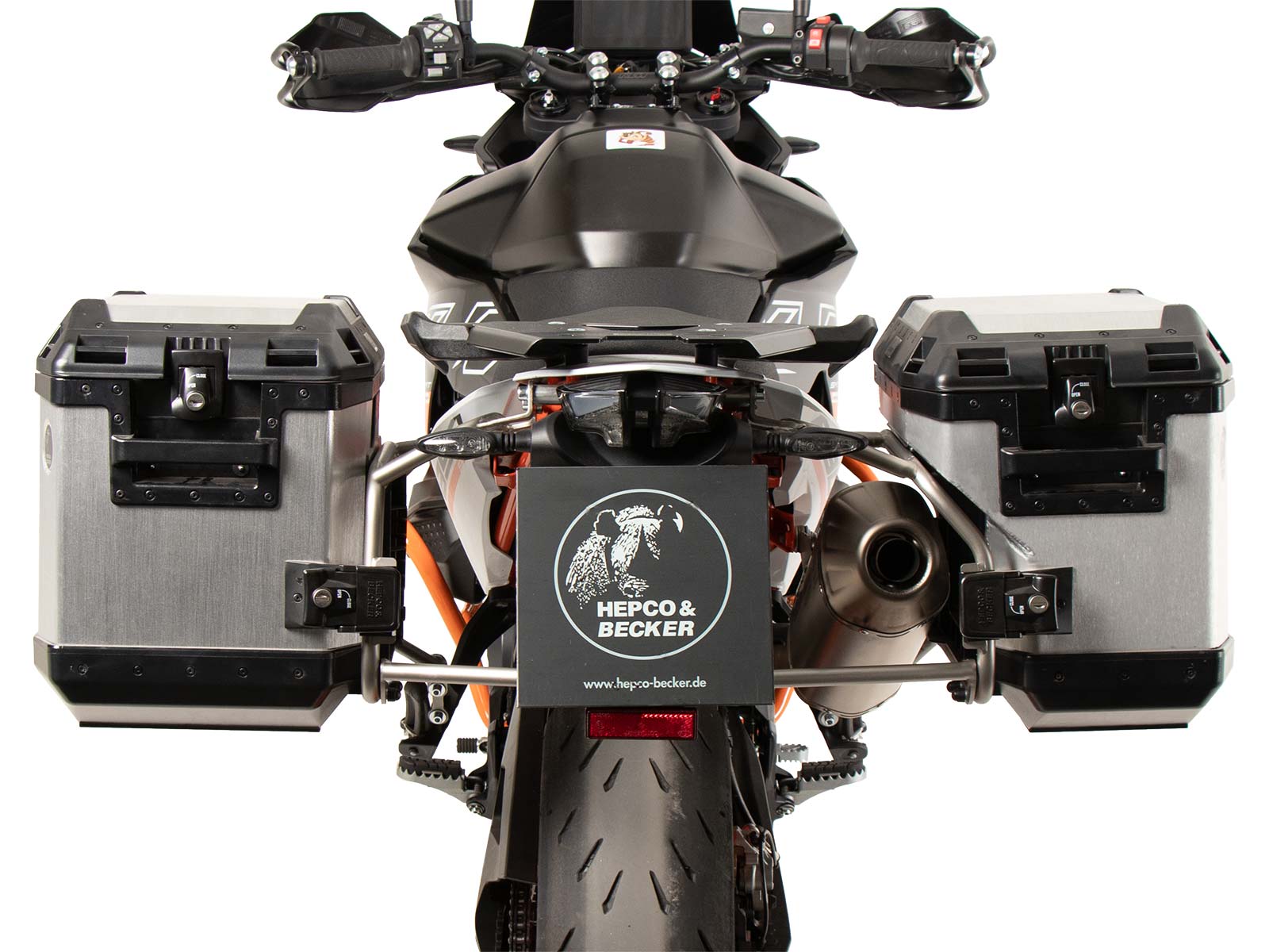 Seitenkofferset Cutout Edelstahl für KTM 890 SMT (23-) Hepco & Becker