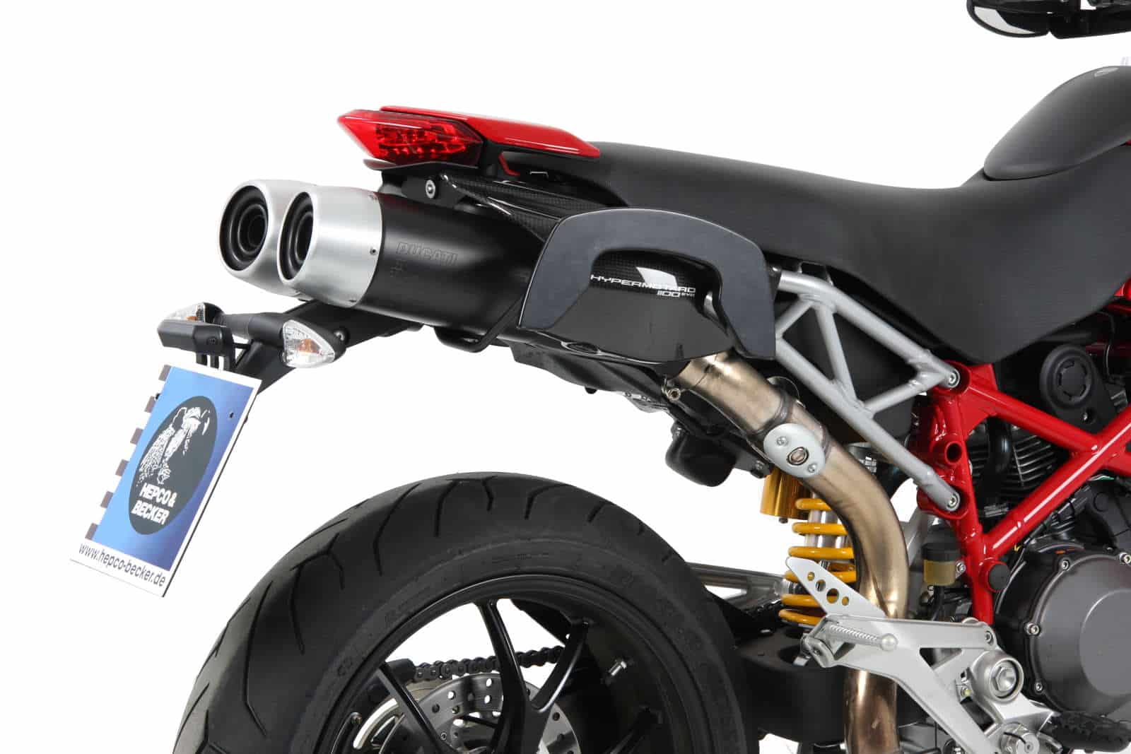 C-Bow Seitenträger schwarz für Ducati Hypermotard 796 /1100 Evo/SP (07-12) Hepco & Becker
