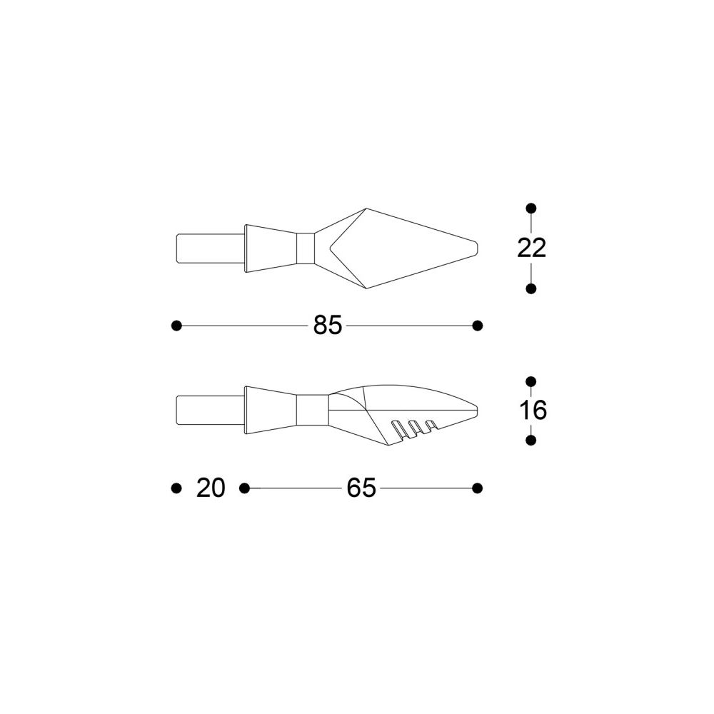 Barracuda Blinker X-LED B-LUX schwarz