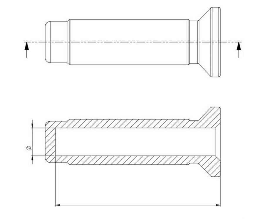 Griffe RIZOMA Urlo RS Ø 22/24 mm L 120 mm für Vespa Primavera/​Sprint, silber eloxiert