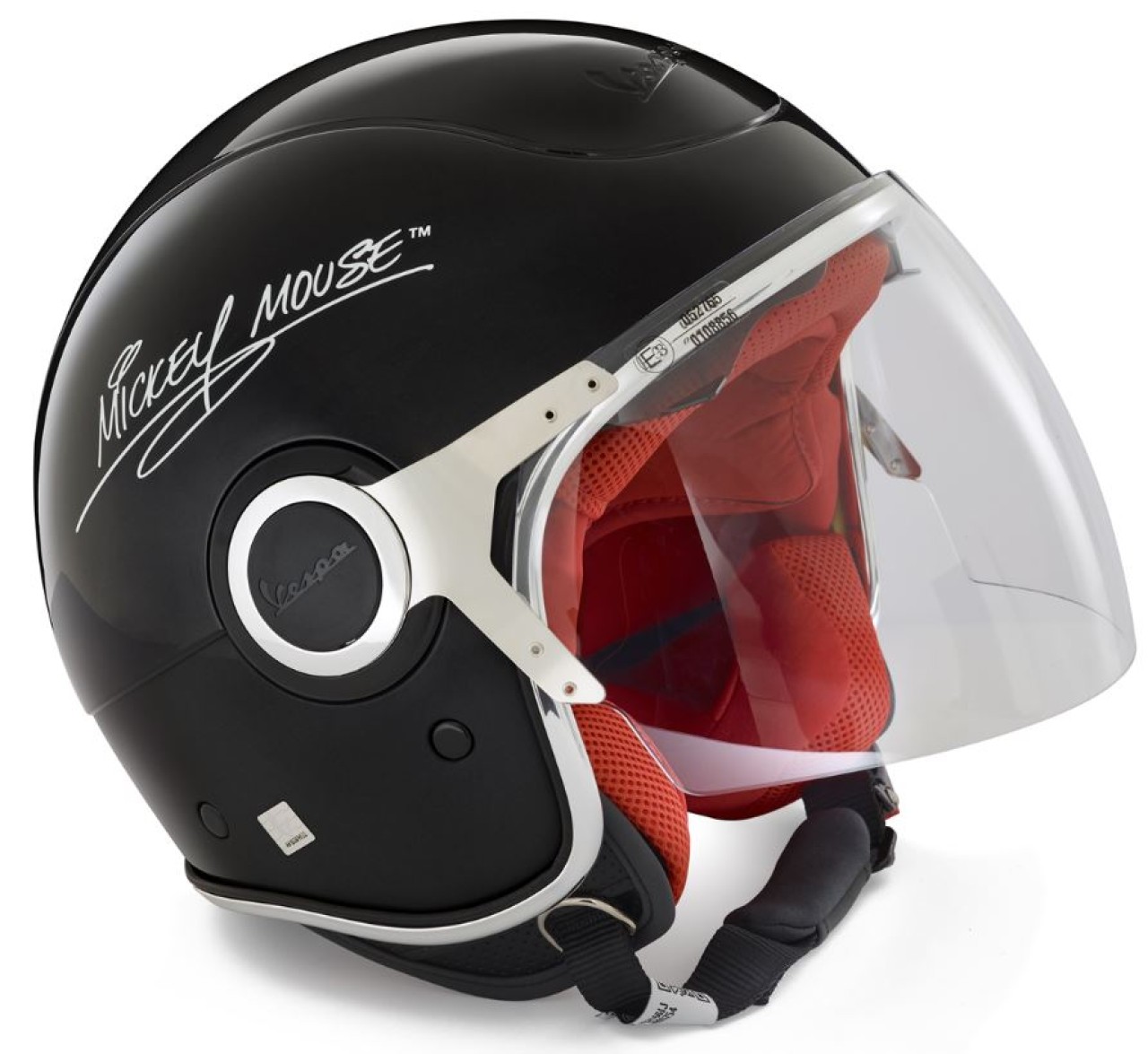 Vespa Jethelm, VJ, Mickey Mouse, schwarz