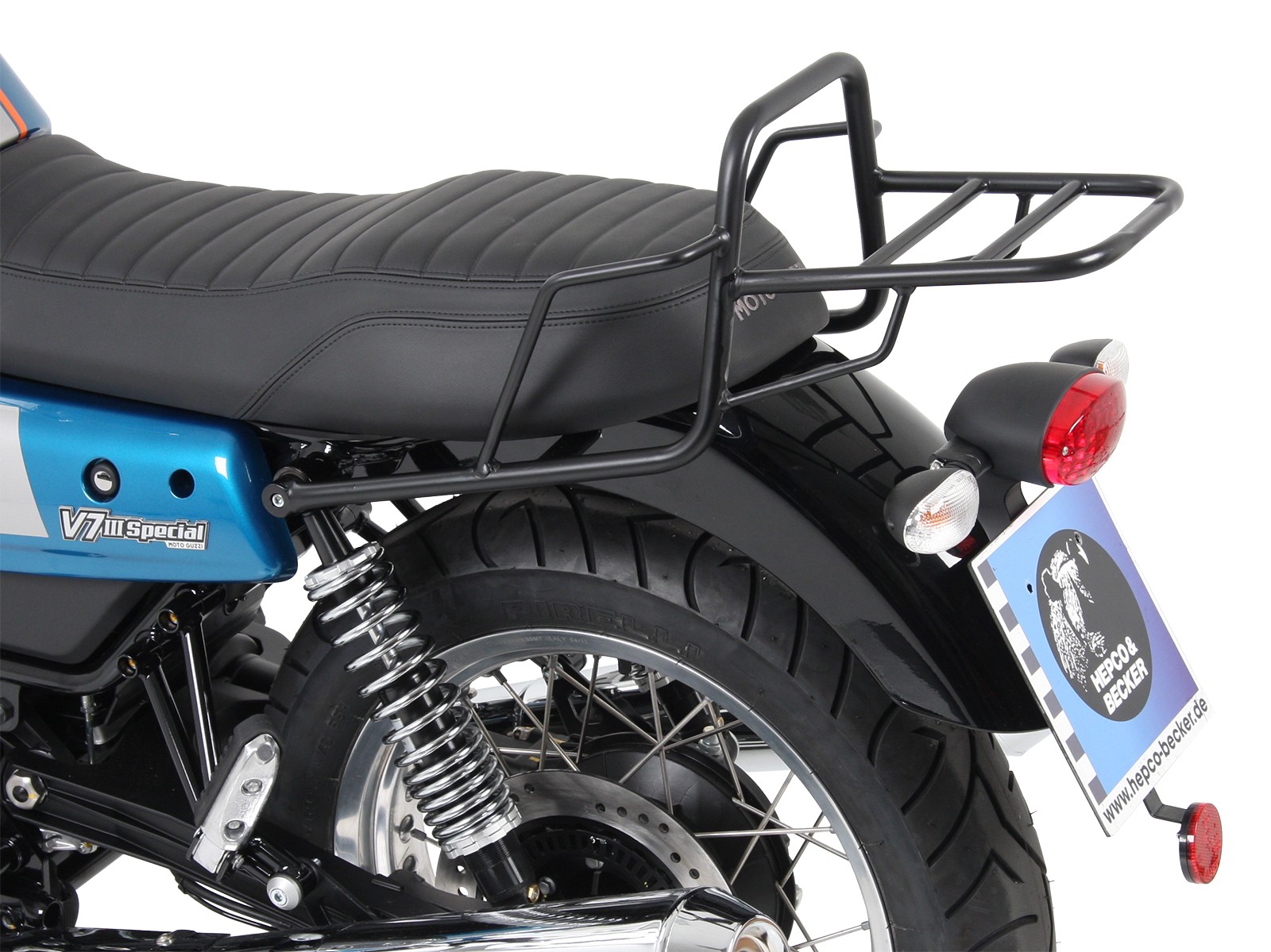Rohrgepäckbrücke Topcase-Träger schwarz für V 7 III stone/ special/ Anniversario/ Racer (Bj.17-)