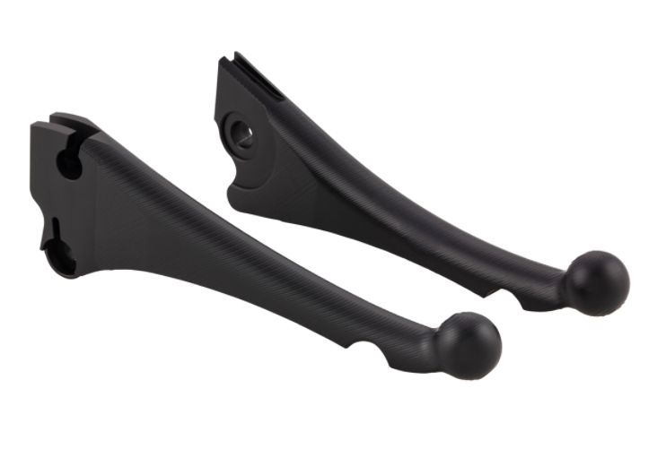 Sporthebel Set Bremse "Shorty 3D" links/rechts für Vespa LX/​LXV/​S/​Primavera/​Sprint, schwarz matt