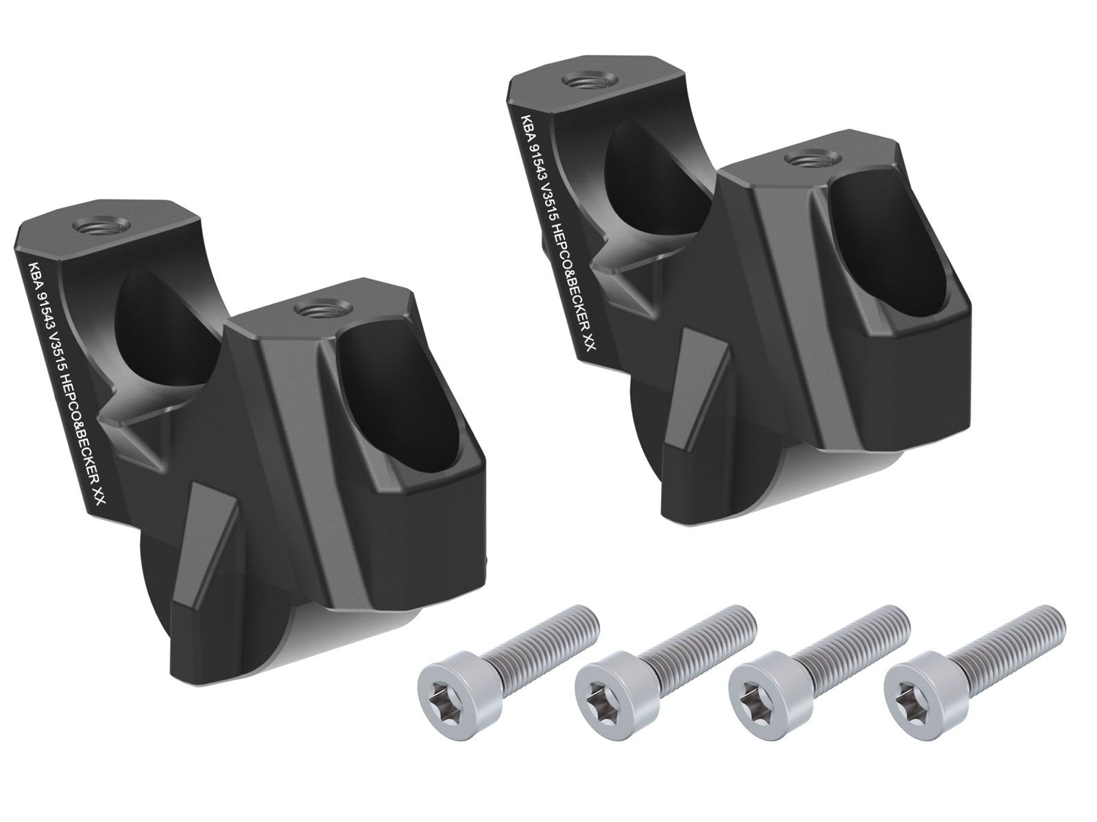 Lenkererhöhung H=35 mm mit Versatz 15 mm zurück schwarz für BMW S 1000 R (21-) Hepco & Becker