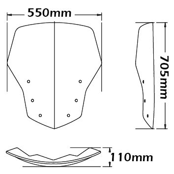 Hohe Windschutzscheibe für BMW K 1200 GT /K 1300 GT, klar