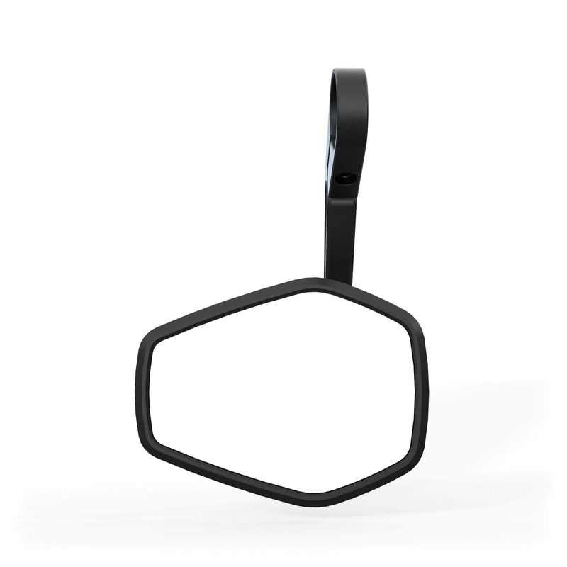 HIGHSIDER pro Lenkerendenspiegel Esagano-RS Schwarz/Silber Lang (1Stck.)