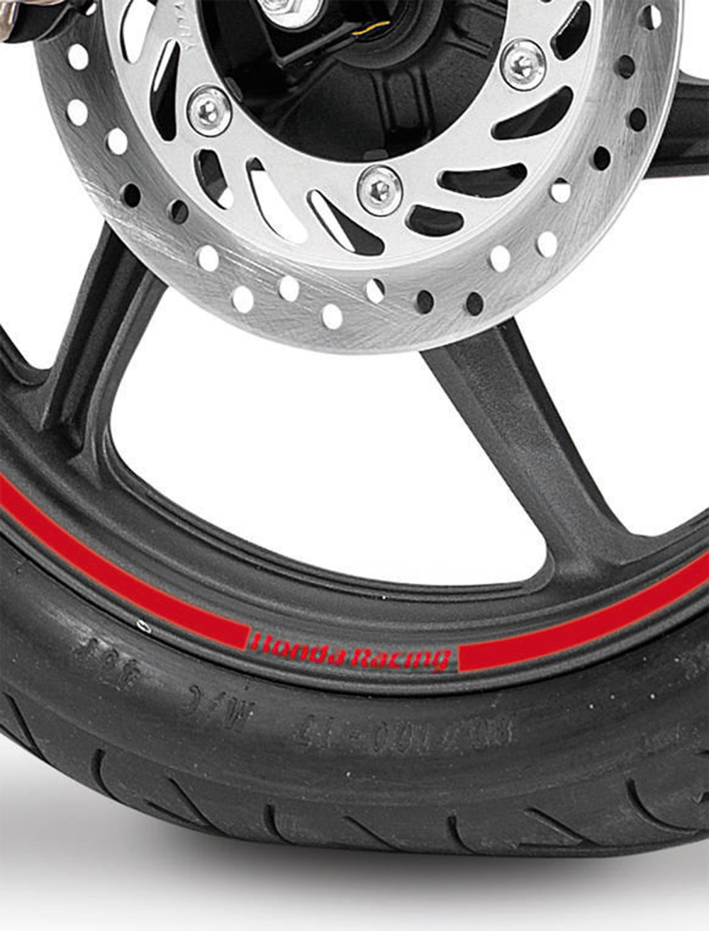 Felgen Dekor Aufklebersatz für Honda Modelle, rot