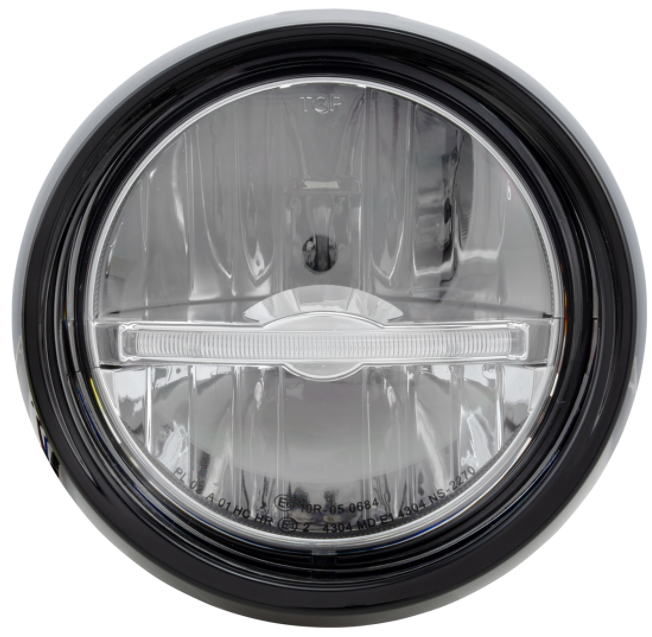 Scheinwerfer LED für Vespa Primavera 50-150ccm 2T/​4T (-'18), schwarz glänzend