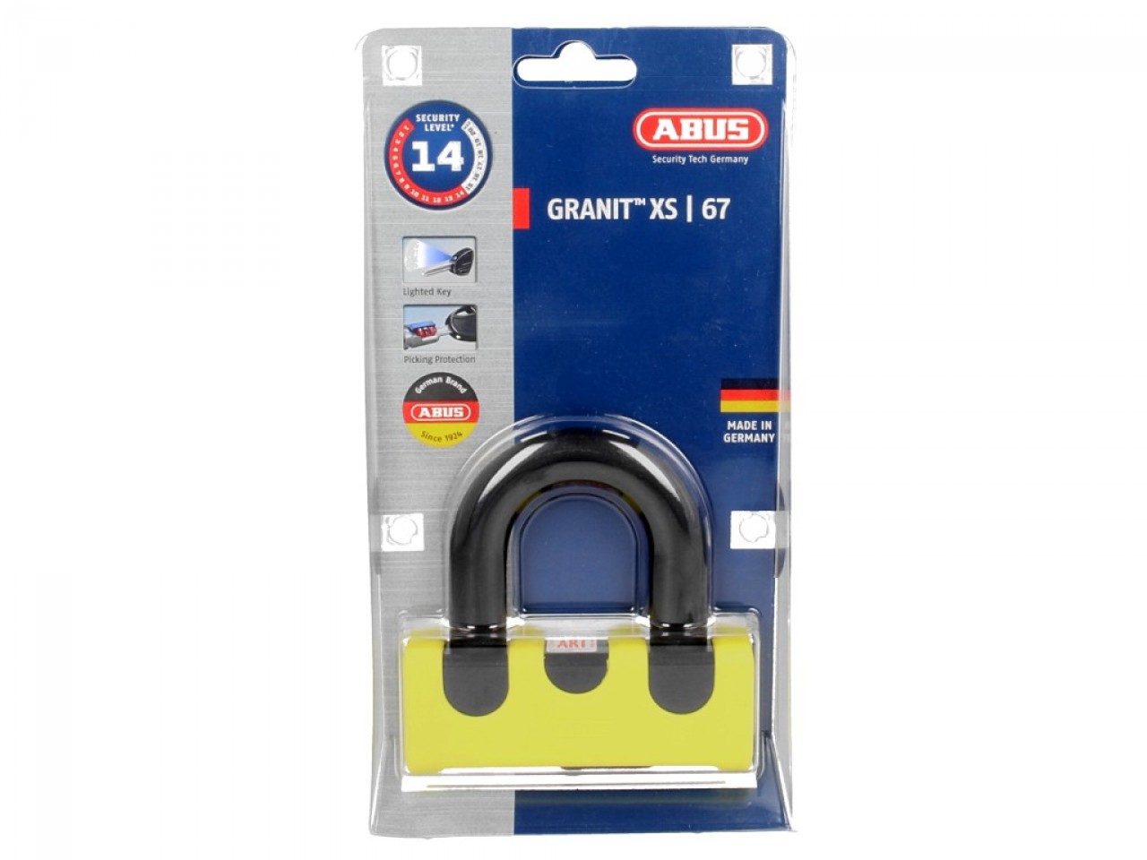 ABUS Bügelschloss Granit Power XS 67 für Motorrad, Scooter & Vespa
