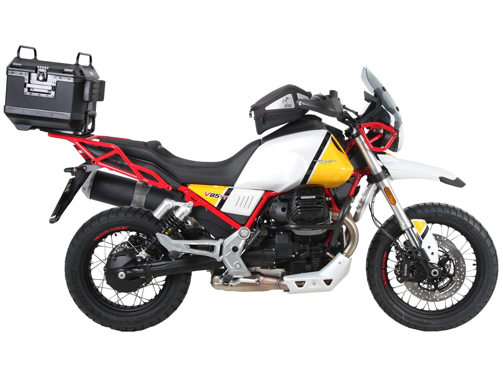 Alurack Topcase-Träger schwarz für V85 TT (Bj.19-) Hepco & Becker