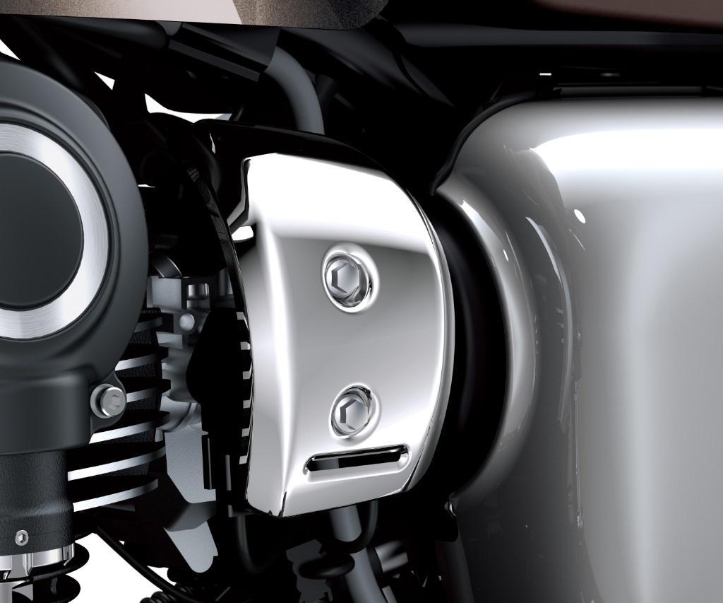 Drosselklappengehäuse Cover chrom links für W 800 Street (Bj.19-) Original Kawasaki