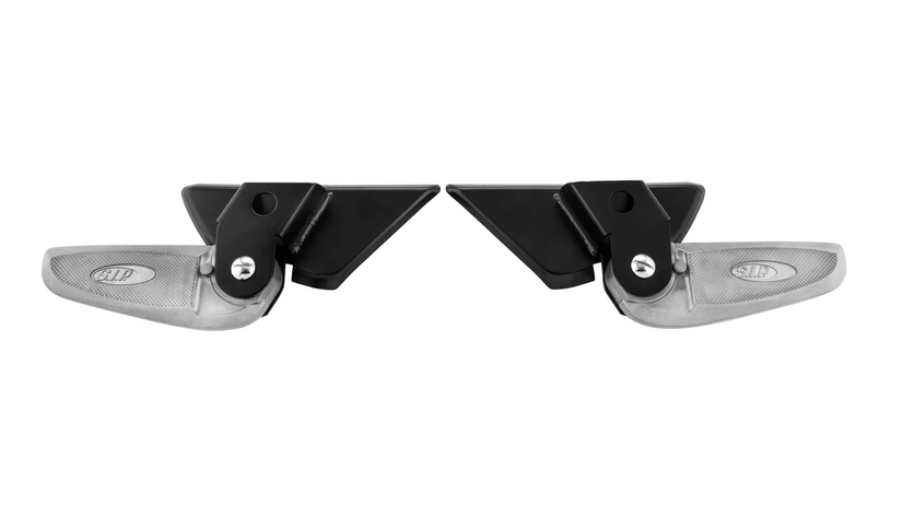 Fußrasten rechts und links für Vespa LX /​LXV /​S 50-150ccm, schwarz/silber