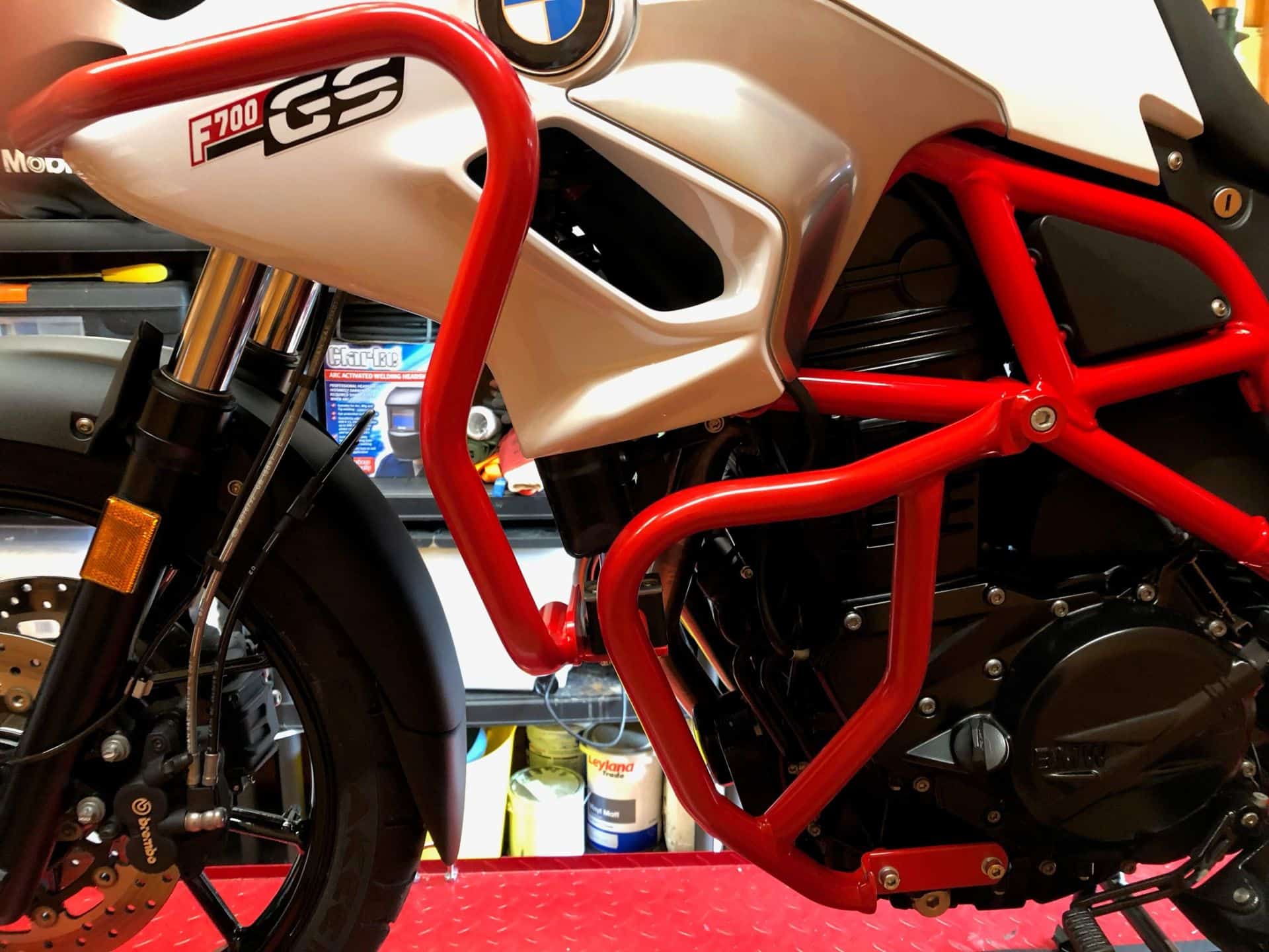 Motorschutzbügel rot für BMW F 650 GS Twin /F 700 GS Hepco & Becker
