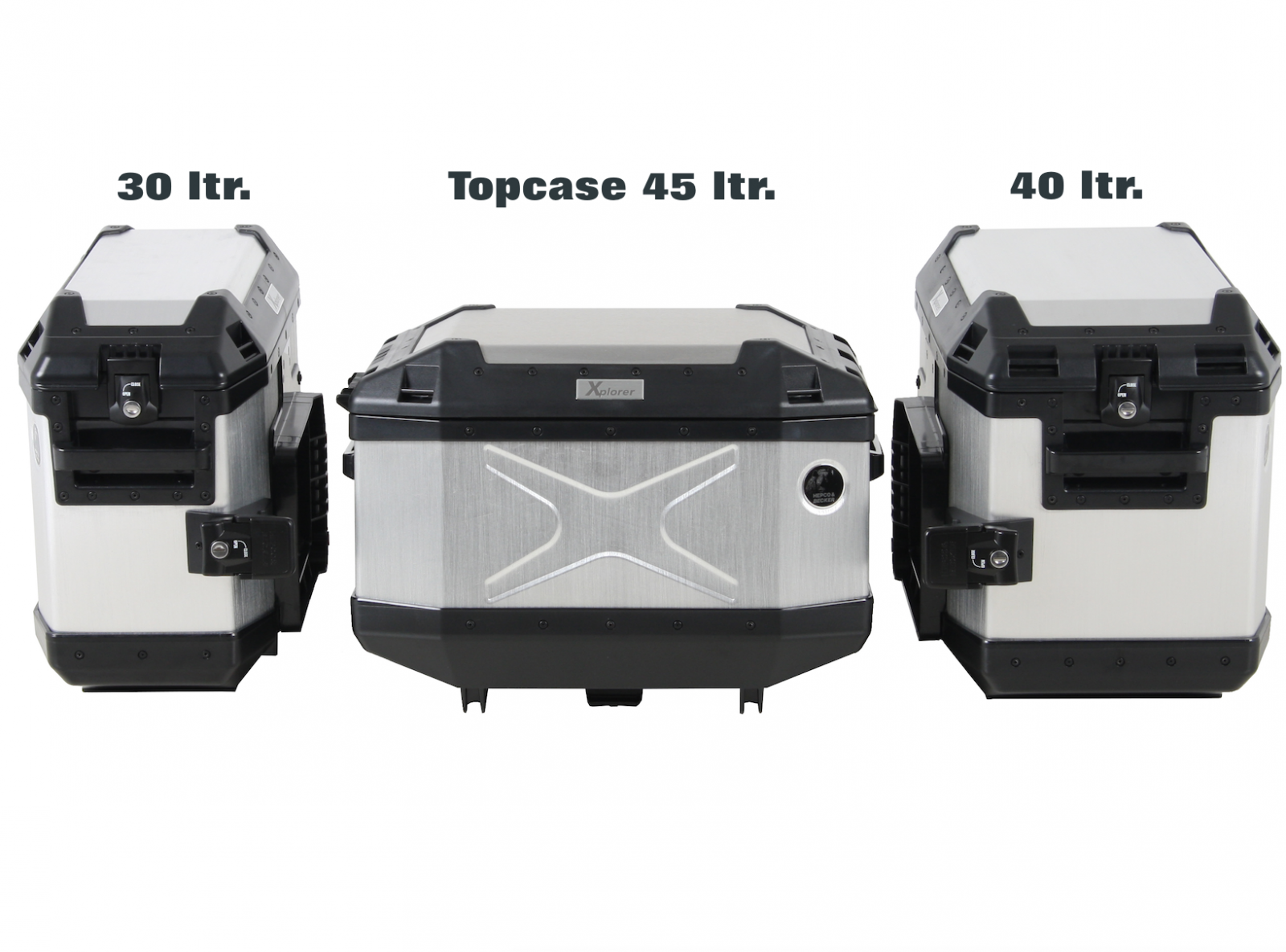 Seitenkoffer Alu Xplorer 30 silber Hepco & Becker
