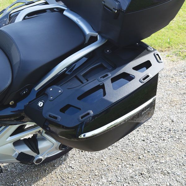 Gepäckträger für Seiten-Koffer BMW K 1600 GT/GTL, R 1250 RT, R 1200 RT, Alu, schwarz