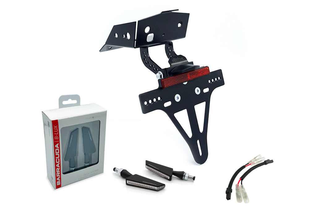 alpha Technik Kennzeichenhalter-Blinker-Kit SQ-LED (vorne + hinten) für KTM 690 SMC R ab Modelljahr