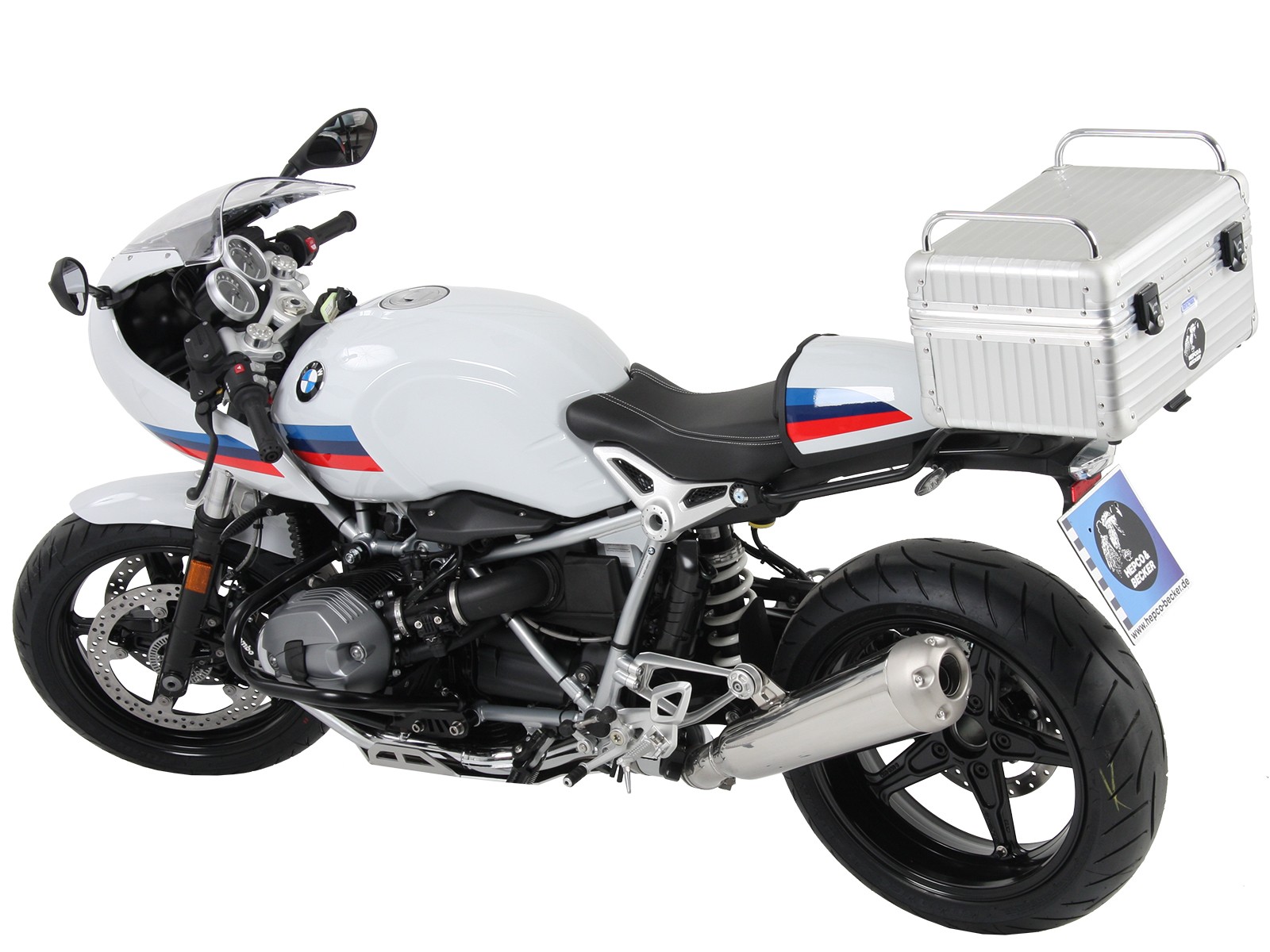 Alurack Topcase-Träger schwarz für BMW R nineT Racer (17-20) Hepco & Becker