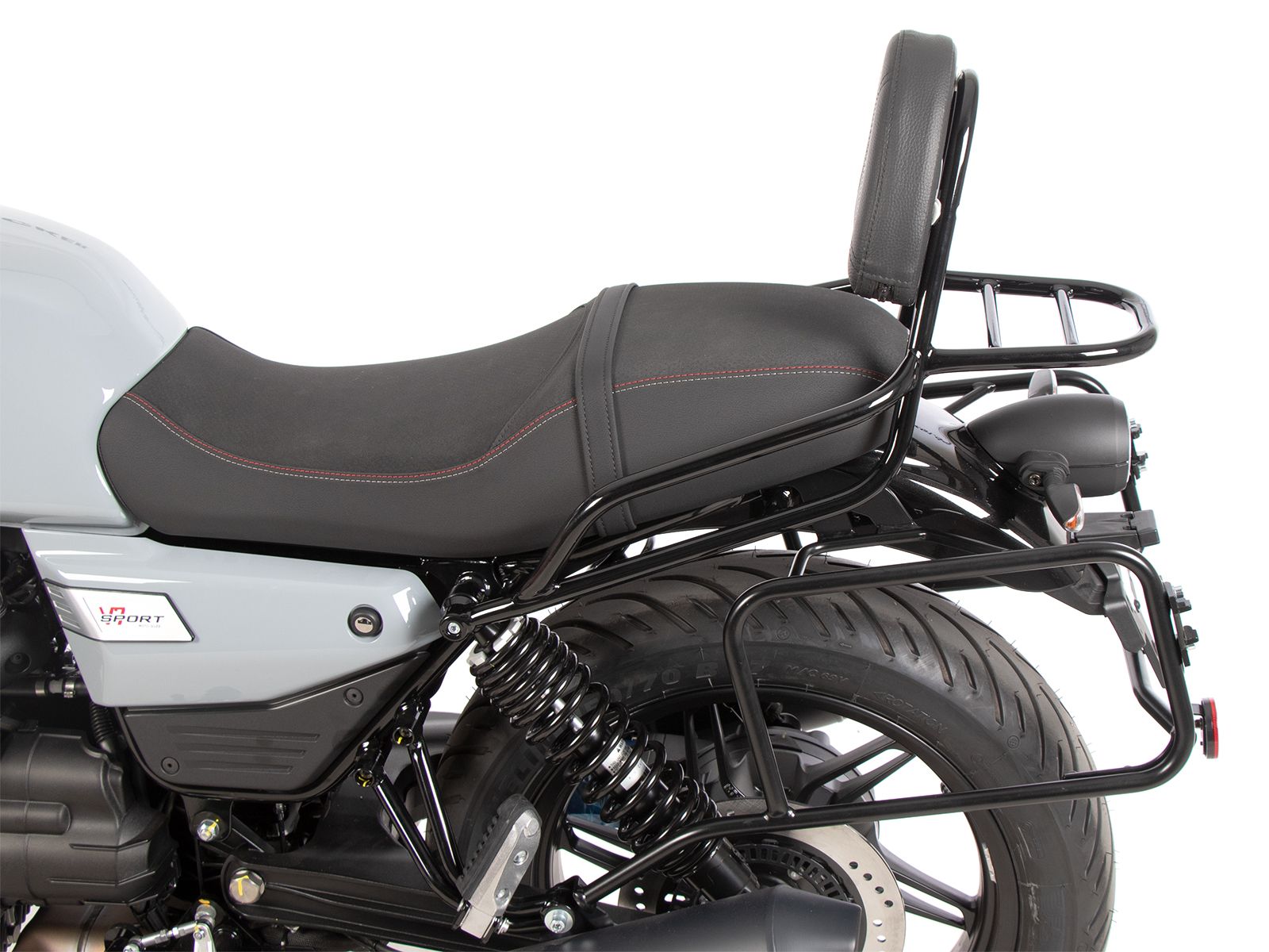 Sissybar mit Gepäckträger schwarz für Moto Guzzi V7 850 Sport (25-) Hepco & Becker