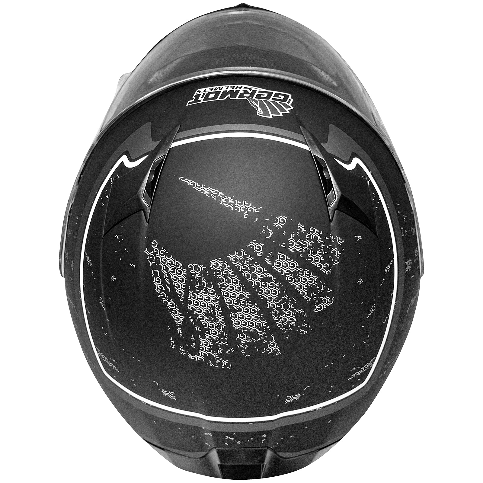 Germot Integralhelm GM 306, matt-schwarz/grau