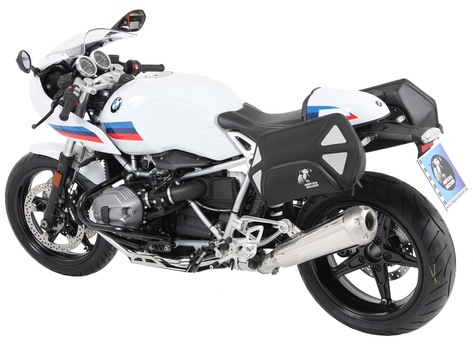 C-Bow Seitenträger schwarz für BMW R nineT Racer (17-20) Hepco & Becker
