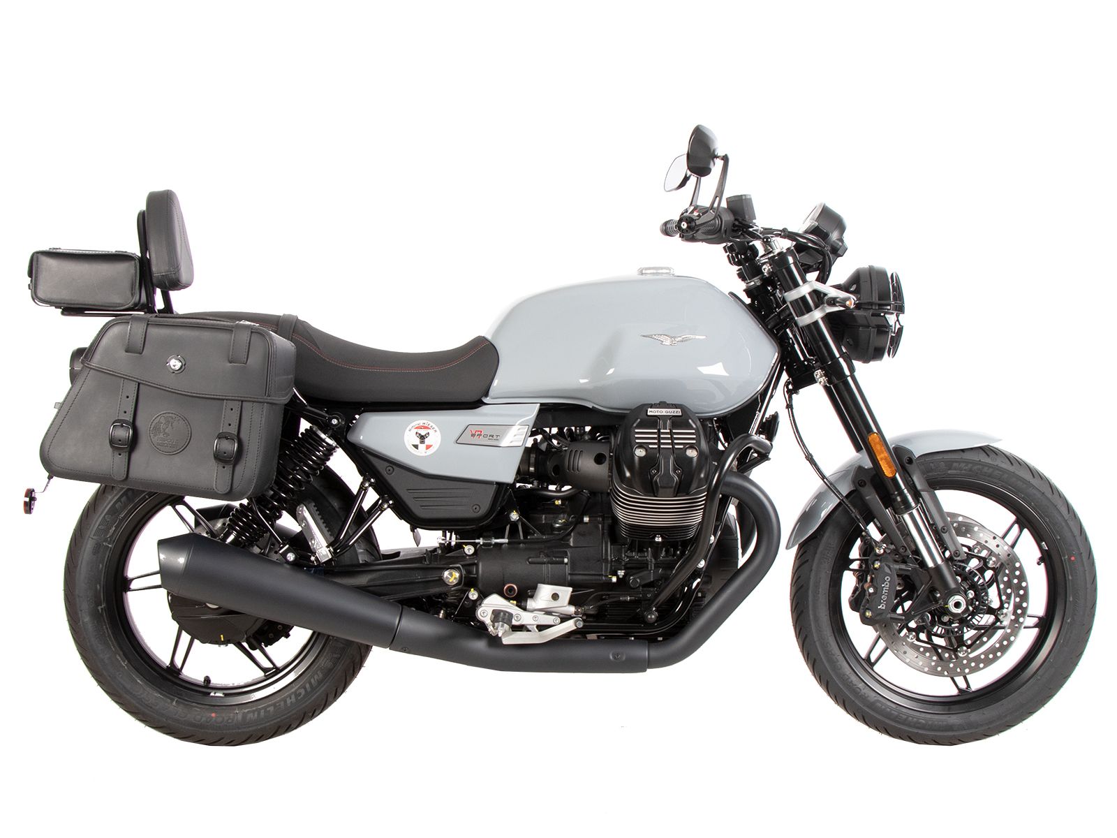 Sissybar mit Gepäckträger schwarz für Moto Guzzi V7 850 Sport (25-) Hepco & Becker