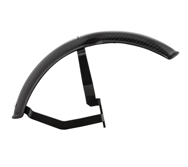 Kotflügel 2.0 Garelli EVO II für Vespa PX 80-200ccm, Carbon klar, Halter schwarz