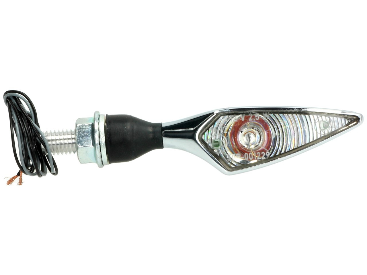 Kellermann Blinker, Rhombus, Stahl, LED, VL/HR, 12 V, chrom glänzend, M8x20, E-geprüft