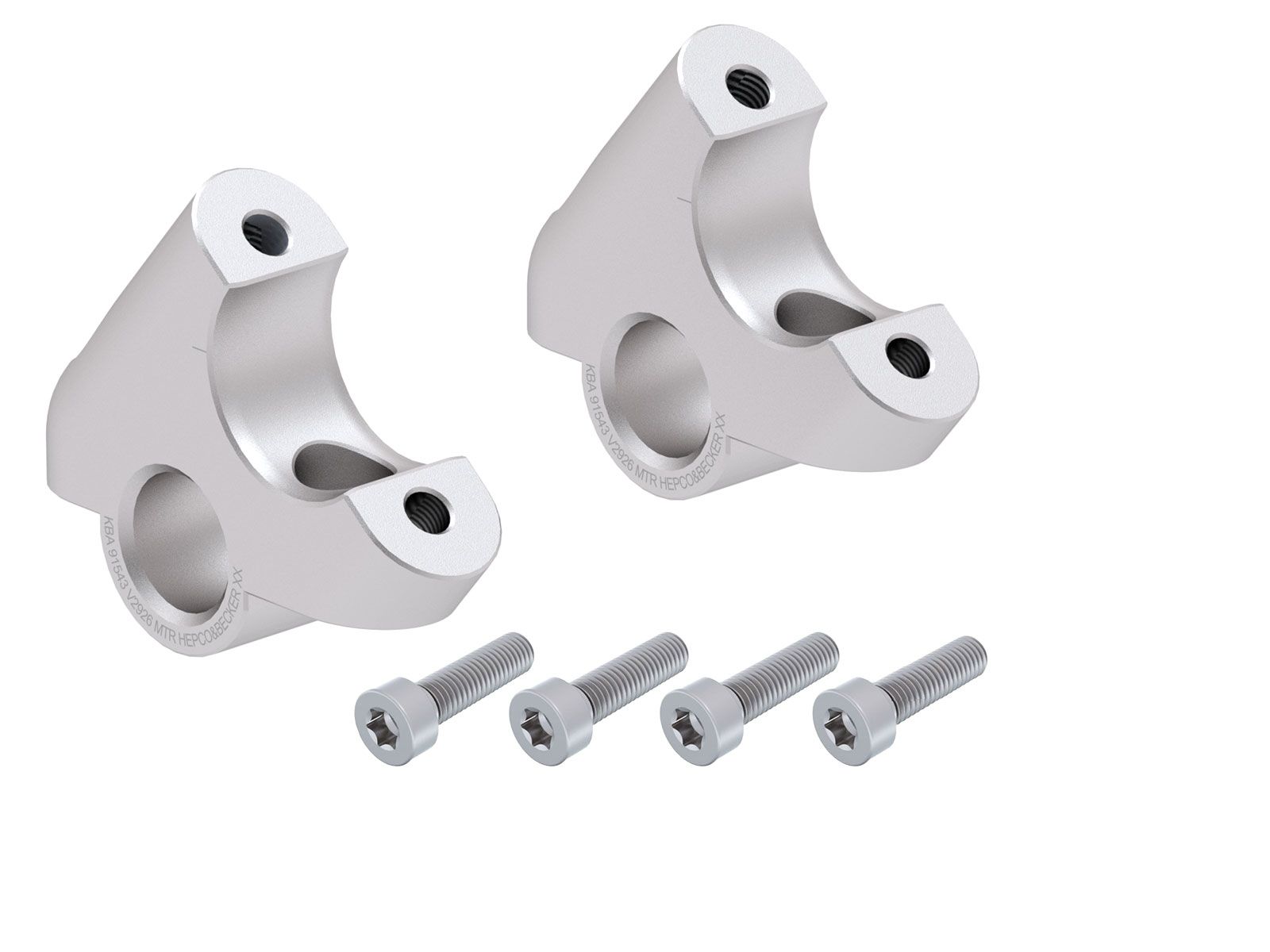 Lenkererhöhung H=30 mm mit Versatz 24 mm zurück silber für BMW R 1200 GS LC (13-18)
